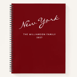 Gepersonaliseerde Trip Vakantie Red Travel Journal Notitieboek