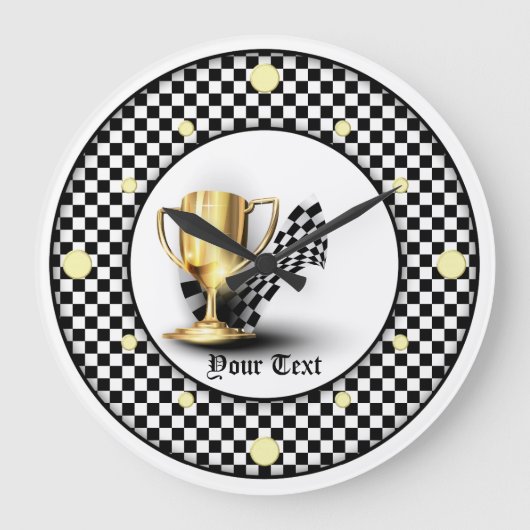 Gepersonaliseerde Trofee Eerste Plaats Muur Klok (Voorkant)