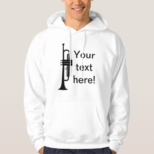 Gepersonaliseerde trompet hoodie (Voorkant)