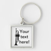 Gepersonaliseerde trompet sleutelhanger (Voorkant)