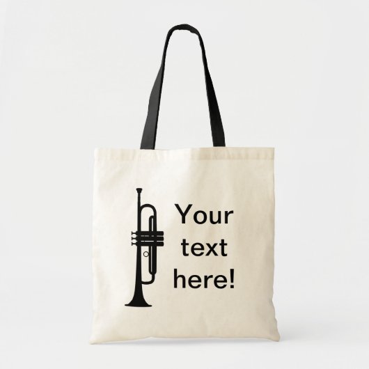 Gepersonaliseerde trompet tote bag (Voorkant)