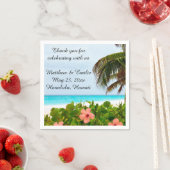 Gepersonaliseerde Tropical Beach bruiloft servette Servetten (Insitu)