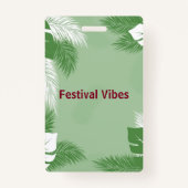 Gepersonaliseerde Tropical Beach Party VIP Access  Badge (Achterkant)