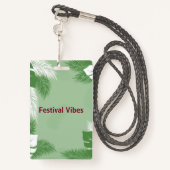 Gepersonaliseerde Tropical Beach Party VIP Access  Badge (Achterkant met draagriem)