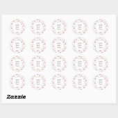 Gepersonaliseerde Tropical Flamingo Planner Sticke Ronde Sticker (Vel)
