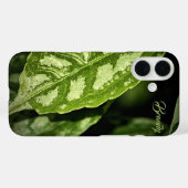 Gepersonaliseerde Tropical Green Plant iPhone Case (Achterkant (horizontaal))