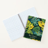 Gepersonaliseerde Tropical Monstera Pattern Sketch Notitieboek (Binnen)