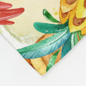 Gepersonaliseerde Tropisch Strand Flamingo Fleece Deken (Hoek)