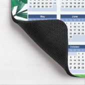 Gepersonaliseerde tropische bladeren 2020 kalender muismat (Hoek)