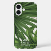 Gepersonaliseerde Tropische Bladeren Aangepaste Na Case-Mate iPhone Case (Achterkant)