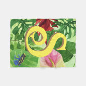 Gepersonaliseerde Tropische bladeren Botanische oe Fleece Deken (Voorkant (Horizontaal))