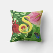 Gepersonaliseerde Tropische bladeren Botanische oe Kussen (Achterkant)