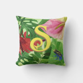 Gepersonaliseerde Tropische bladeren Botanische oe Kussen (Voorkant)