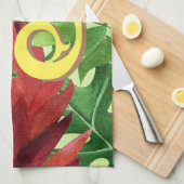 Gepersonaliseerde Tropische bladeren Botanische oe Theedoek (Quarter Fold)