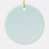 Gepersonaliseerde tropische bloem op Blue Ombre Keramisch Ornament (Achterkant)
