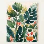 Gepersonaliseerde tropische bloemenprint planner (Achterkant)