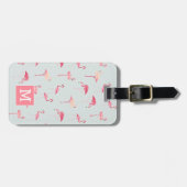 Gepersonaliseerde tropische flamingo bagagelabel (Voorkant horizontaal)