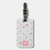 Gepersonaliseerde tropische flamingo bagagelabel (Voorkant verticaal)