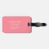 Gepersonaliseerde tropische flamingo bagagelabel (Achterkant horizontaal)