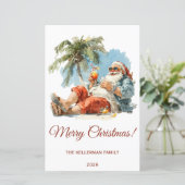 Gepersonaliseerde tropische kerstman (Staand voorkant)