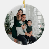 Gepersonaliseerde tropische kerstman keramisch ornament (Achterkant)