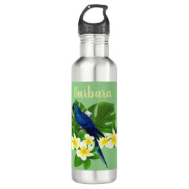 Gepersonaliseerde tropische paradijsvogel waterfles 
