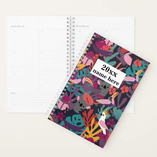 Gepersonaliseerde tropische planner (Display)