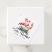 Gepersonaliseerde Tropische Strand Kerstmis Bedankjes Labels (In situ)