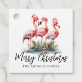 Gepersonaliseerde Tropische Strand Kerstmis Bedankjes Labels (Voorkant)