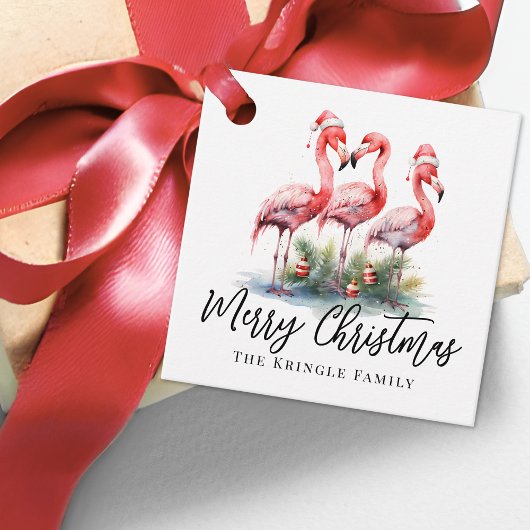 Gepersonaliseerde Tropische Strand Kerstmis Bedankjes Labels