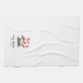 Gepersonaliseerde Tropische Strand Kerstmis Theedoek (Horizontaal)