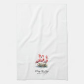Gepersonaliseerde Tropische Strand Kerstmis Theedoek (Verticaal)