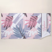 Gepersonaliseerde tropische strandlaken (Voorkant)