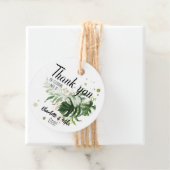 Gepersonaliseerde Tropische Trouwgift Custom Weddi Bedankjes Labels (In situ)