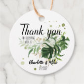 Gepersonaliseerde Tropische Trouwgift Custom Weddi Bedankjes Labels (Voorkant)