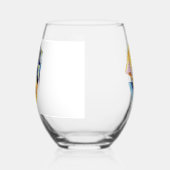 Gepersonaliseerde tropische Waterverf Angel Fish Wijnglas Zonder Voet (Rechts)