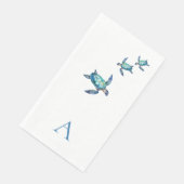 Gepersonaliseerde Tropische Zee Schildpad Badkamer Servet (Hoek)