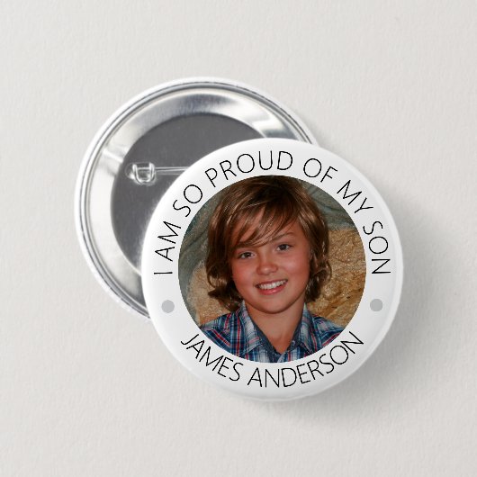 Gepersonaliseerde Trotse Ouder Foto Button (Voorkant /achterkant)