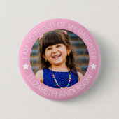 Gepersonaliseerde trotse ouderfoto ronde button 5,7 cm (Voorkant)