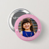 Gepersonaliseerde trotse ouderfoto ronde button 5,7 cm (Voorkant /achterkant)