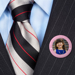 Gepersonaliseerde trotse ouderfoto ronde button 5,7 cm