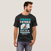 Gepersonaliseerde trotse vader van de Afstuderen f T-shirt (Voorkant volledig)