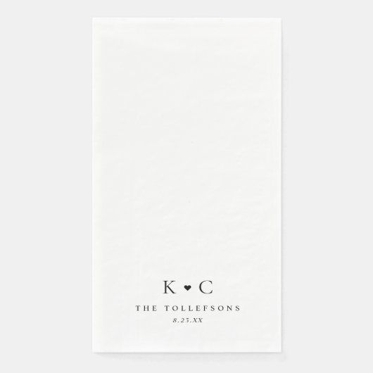 Gepersonaliseerde Trouwbadkamer Servetten voor Res (Voorkant)