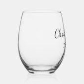 Gepersonaliseerde trouwbril wijnglas zonder voet (Rechts)