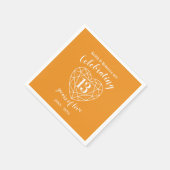 Gepersonaliseerde trouwdag 13 jaar citrien servet (Hoek)