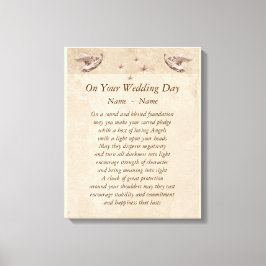 Gepersonaliseerde trouwdag gedicht canvas kunst. afdruk
