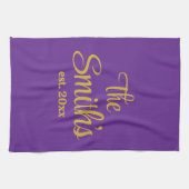 Gepersonaliseerde Trouwdag Gift Pas getrouwd Kerst Theedoek (Horizontaal)