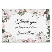 Gepersonaliseerde Trouwdatum Bloementafel Kaart (Achterkant)