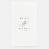 Gepersonaliseerde Trouwen Badkamer Handdoeken voor Servet (Voorkant)