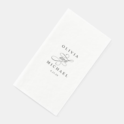 Gepersonaliseerde Trouwen Badkamer Handdoeken voor Servet (Hoek)